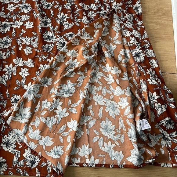nwt La Ligne Liberty Floral Smocked Bodice Maxi Dress Brown/White Size 4XL - Picture 8 of 12